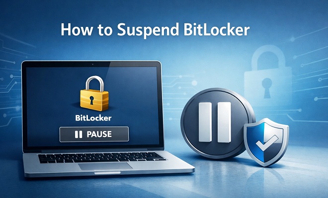 Anleitung zum Anhalten von BitLocker unter Windows