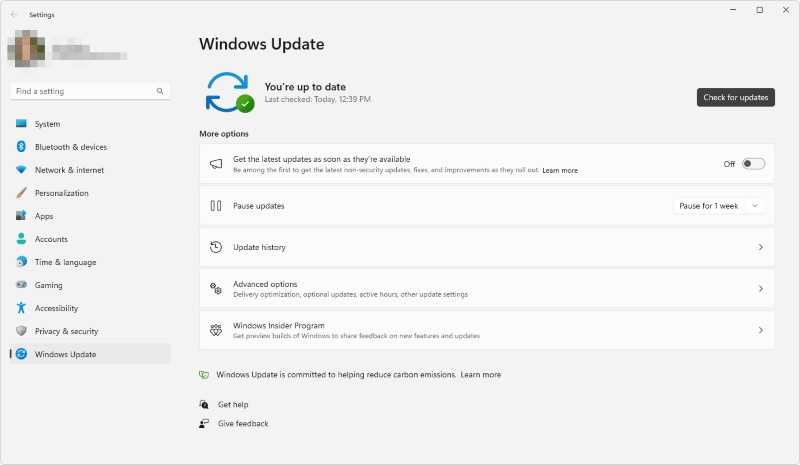 install latest windows update