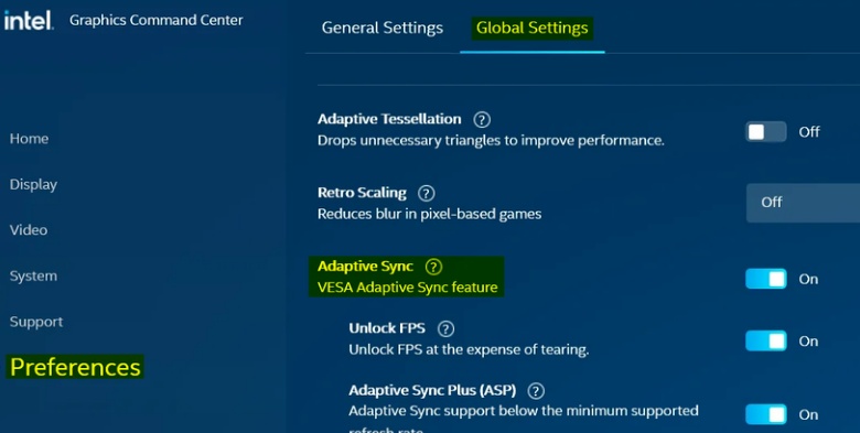 disable adaptive sync to fix windows screen flickering