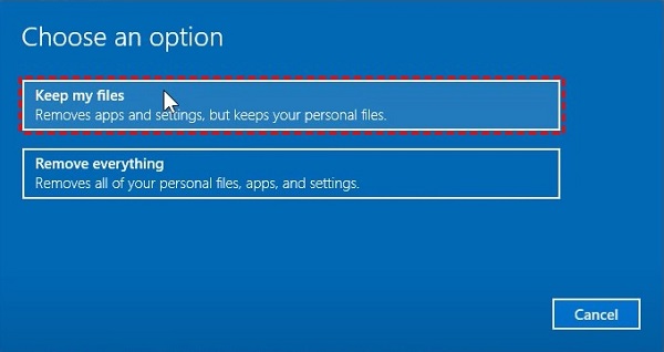 الاحتفاظ بملفاتي
