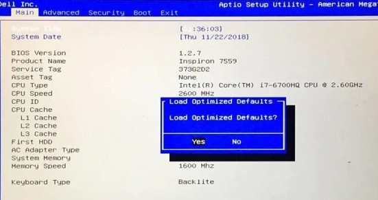 load default options