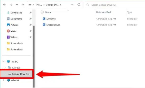 locate google drive