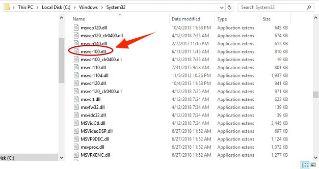 locate mcvcr100 in c drive
