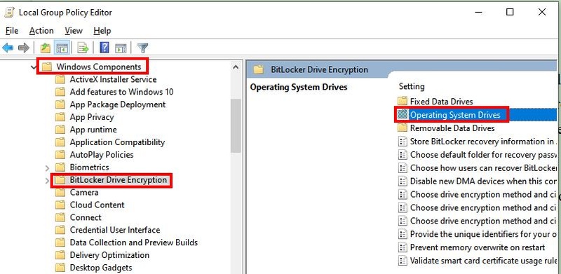 locate operating system drives