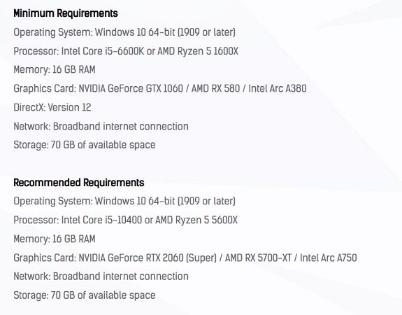 marvel rivals minimum requirements