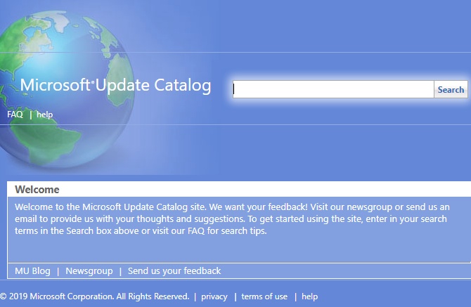 microsoft update catalog