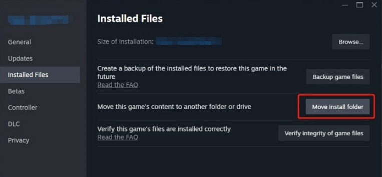 move installer folder