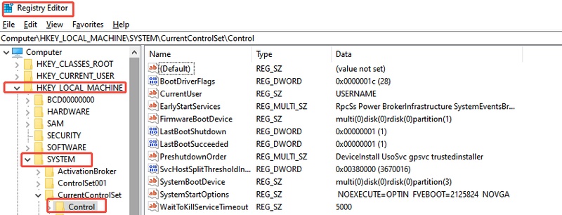 navigate cryptography in registry editor