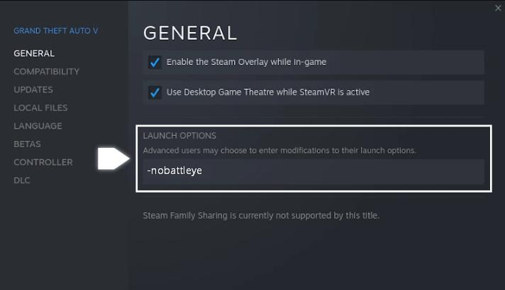 disable battleye on steam