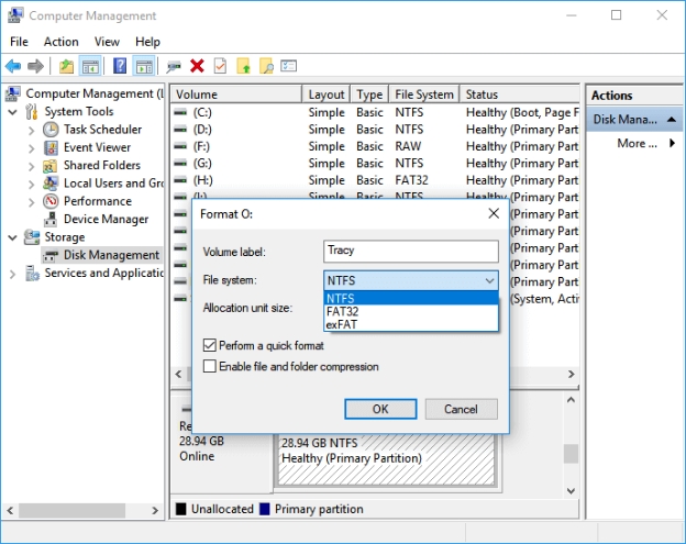 ntfs option