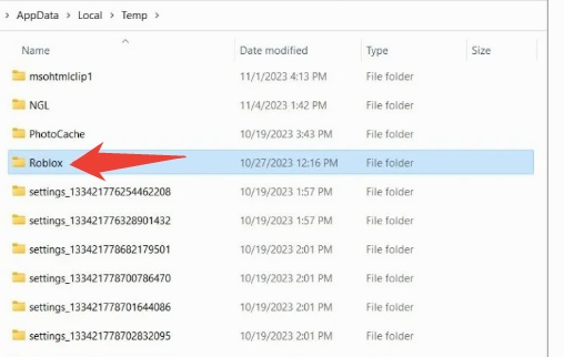open the roblox folder