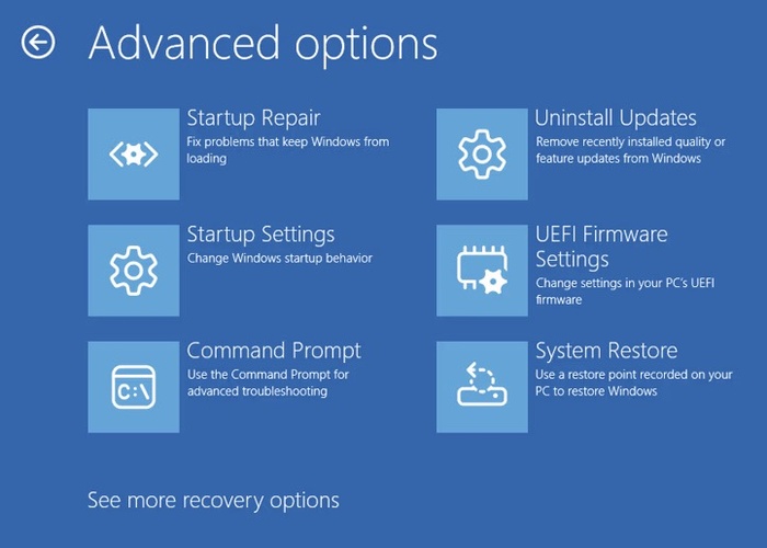 perform a system restore