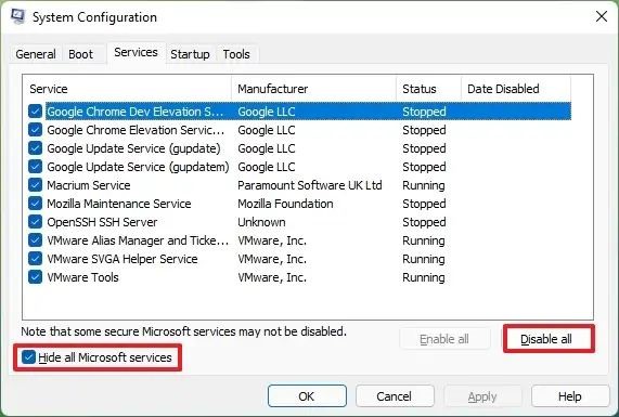 perform a clean boot to fix the application unable to start correctly-1