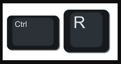 press ctrl and r