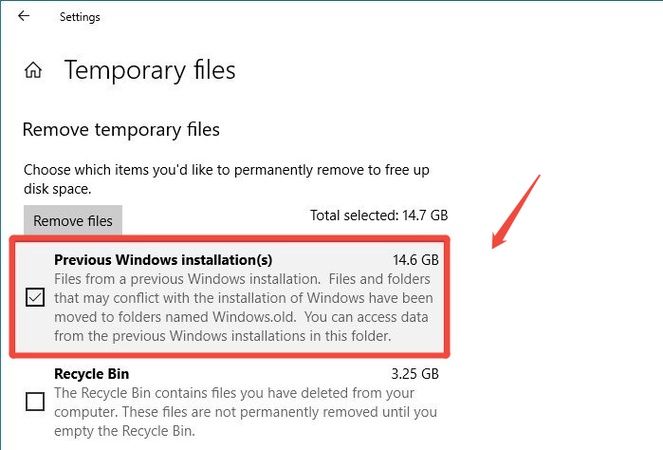 previous windows installations