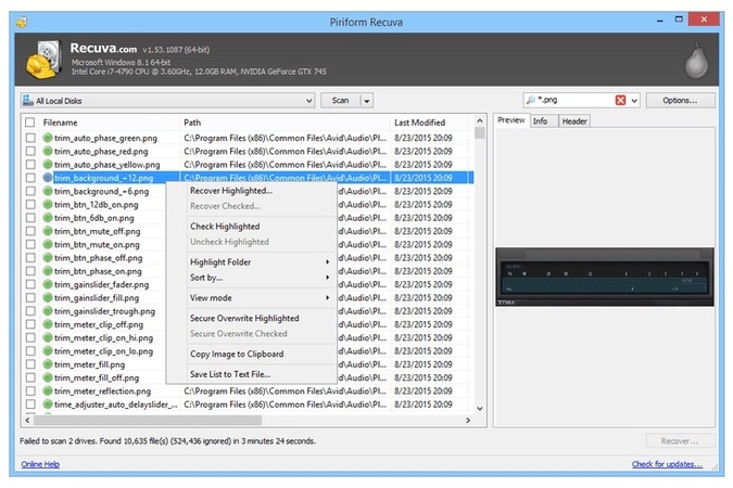 recuva external hard drive file recovery