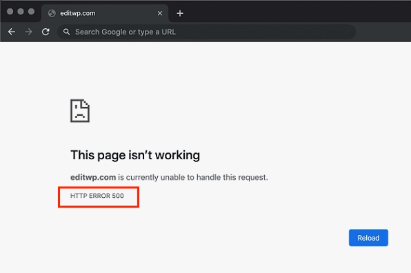 refresh the page with error 500