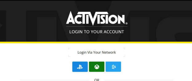 Activision 계정에 다시 로그인