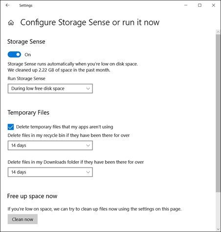Remove Temporary Files