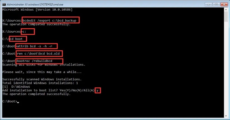 repair boot files