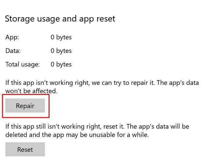 repair cod in windows