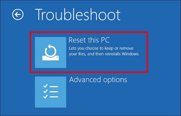 Reset this PC