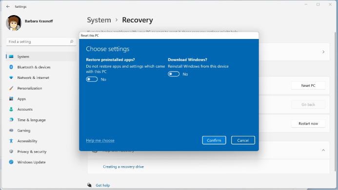 Reset windows 10 to fix video_dxgkrnl_fatal_error windows 11