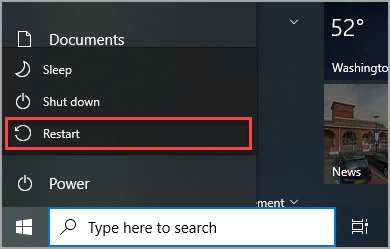restart pc to refresh connections
