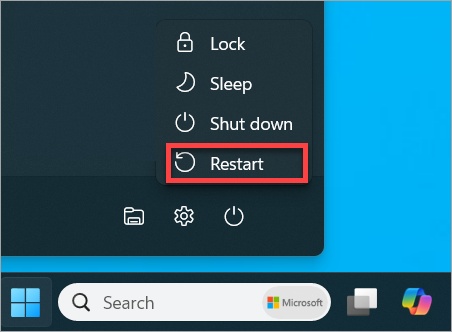 redémarrer le PC