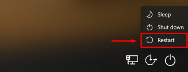 Restart your computer to get recovery mood