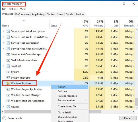 right click Windows explorer