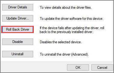 카메라 드라이버 이전 버전으로 되돌리기