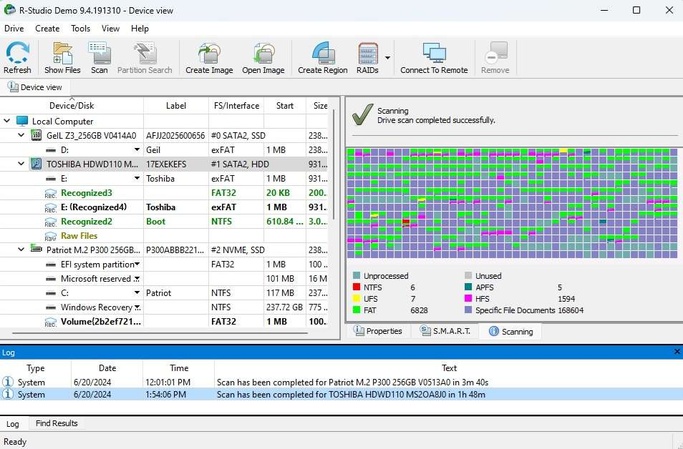 rstudio recover data from external hard drive