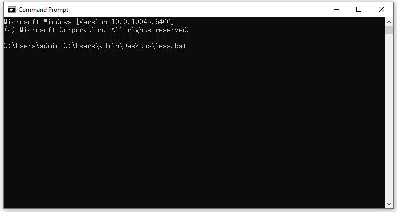 run the bat file using its full path