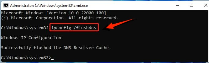 run command to flush dns