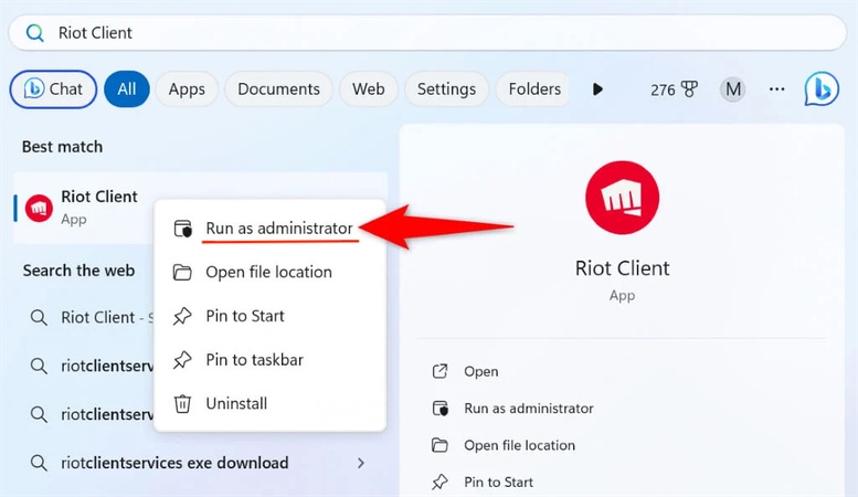 ejecutar Riot Client como administrador