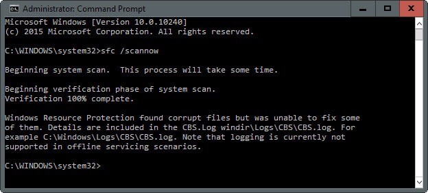 Run SFC Scan to fix error 0x8096002a