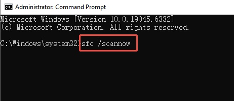 run sfc scannow command