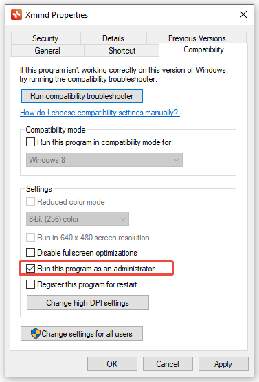 run this program as administrator