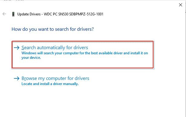 Automatisch nach aktualisierten Laufwerkstreibern suchen