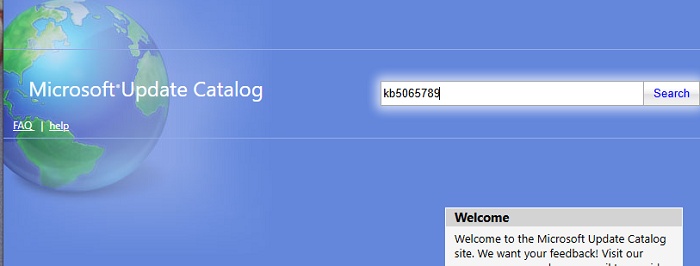search for kb5065789 in microsoft catalog