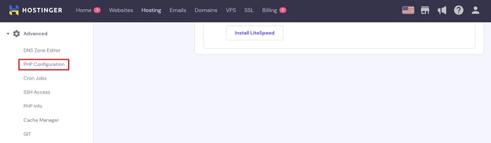 select configuration