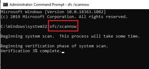 SFC command line