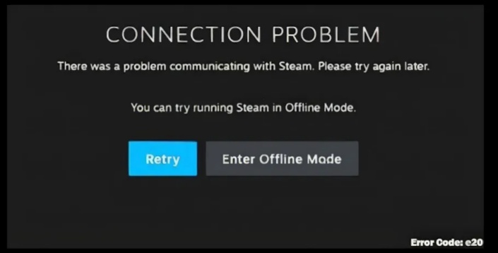 steam error code e20