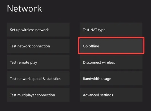 switch xbox to offline