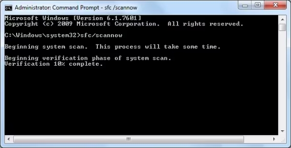 run sfc to fix windows update error 0x800f0831