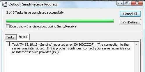 4 Ways to Fix Error 0x800ccc0f in Outlook 2010/2013