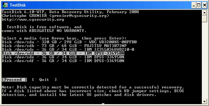 testdisk external hard drive data recovery