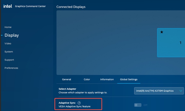 turn off adaptive sync