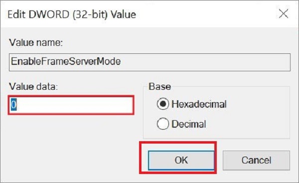 tweak registry to fix 0xa00f4244 nocamerasareattached-step 4